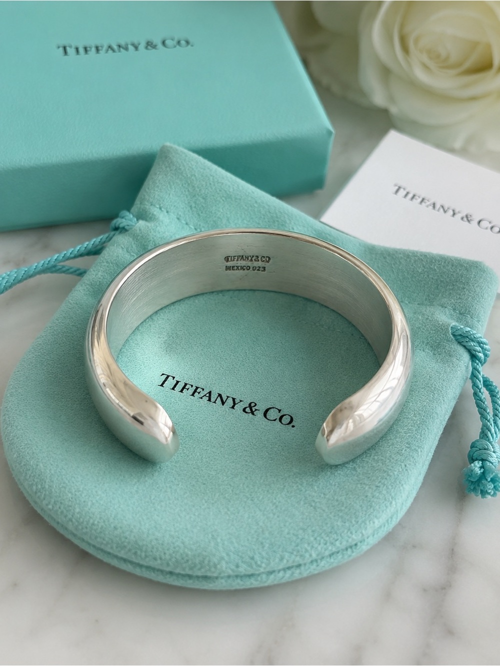 Tiffany Mexico Cuff Bracelet Taxco Tiffany Sterling Silver Bracelet Vintage - Picture 4 of 5